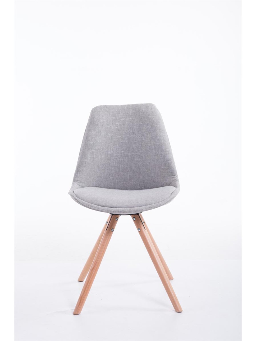 Cadeira para visitantes tecido Toulouse Natura redonda, cinza