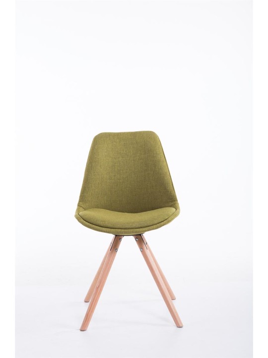 Cadeira para visitantes tecido Toulouse Natura redonda, verde