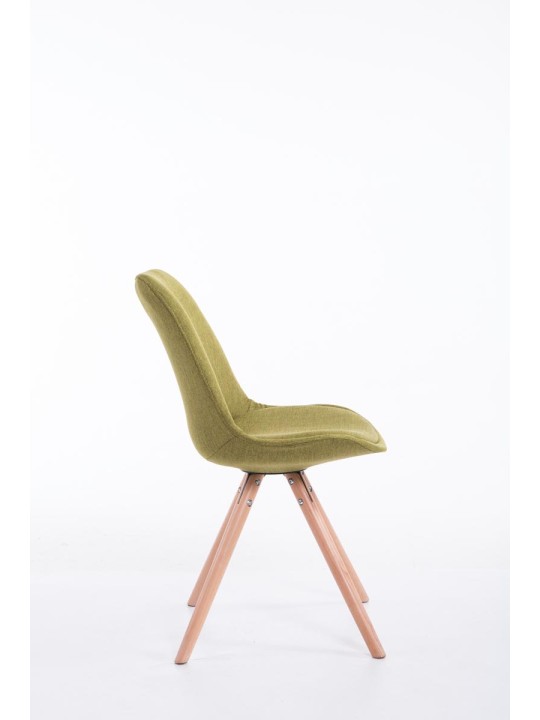 Cadeira para visitantes tecido Toulouse Natura redonda, verde