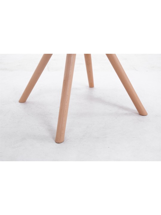 Cadeira para visitantes tecido Toulouse Natura redonda, verde