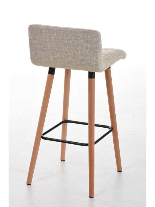 Conjunto de 2 bancos altos em tecido Lincoln natural, creme Conjunto de 2 bancos altos em tecido Lincoln natural, creme