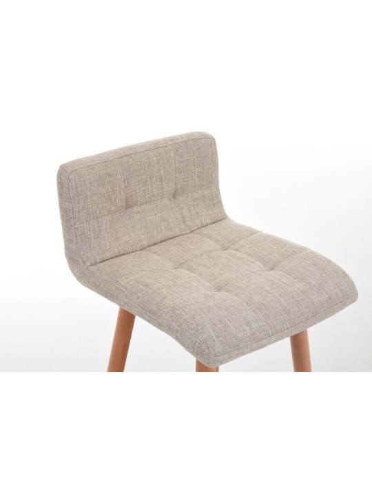 Conjunto de 2 bancos altos em tecido Lincoln natural, creme Conjunto de 2 bancos altos em tecido Lincoln natural, creme