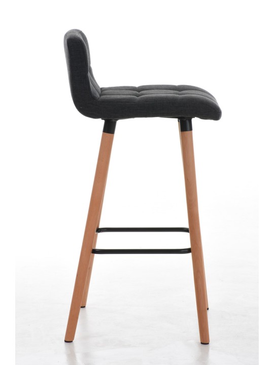 Conjunto de 2 bancos altos em tecido Lincoln natural, cinza escuro Conjunto de 2 bancos altos em tecido Lincoln natural, cinza escuro