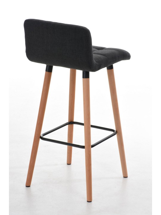 Conjunto de 2 bancos altos em tecido Lincoln natural, cinza escuro Conjunto de 2 bancos altos em tecido Lincoln natural, cinza escuro