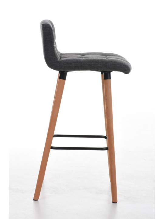 Conjunto de 2 bancos altos em tecido Lincoln natural, cinza claro Conjunto de 2 bancos altos em tecido Lincoln natural, cinza claro