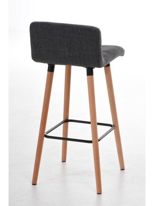 Conjunto de 2 bancos altos em tecido Lincoln natural, cinza claro Conjunto de 2 bancos altos em tecido Lincoln natural, cinza claro