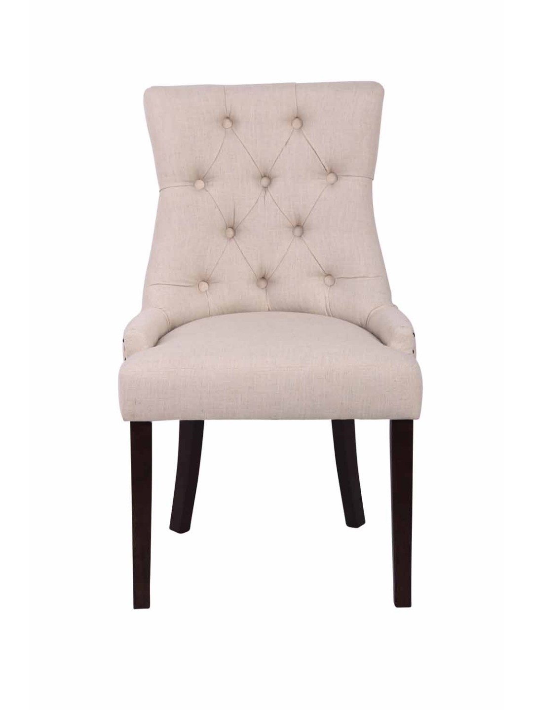 Cadeira da sala de jantar tecido Aberdeen antigo, creme