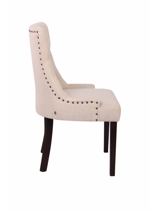 Cadeira da sala de jantar tecido Aberdeen antigo, creme