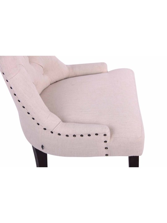 Cadeira da sala de jantar tecido Aberdeen antigo, creme