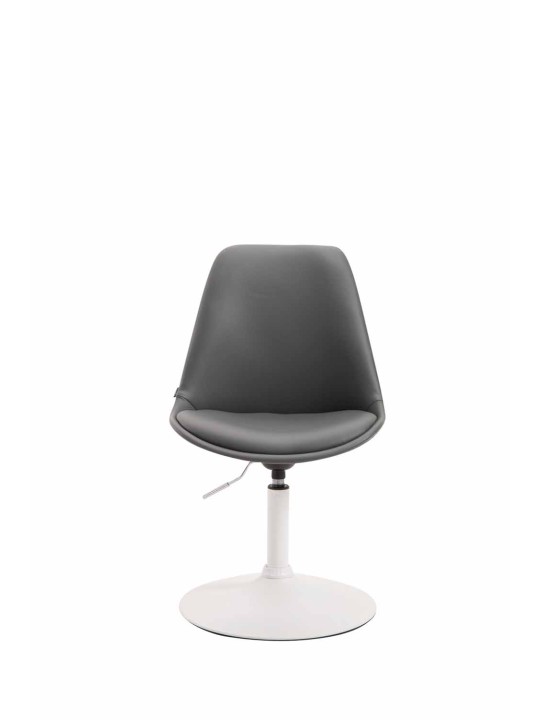 Cadeira Maverick W couro sintético, cinza