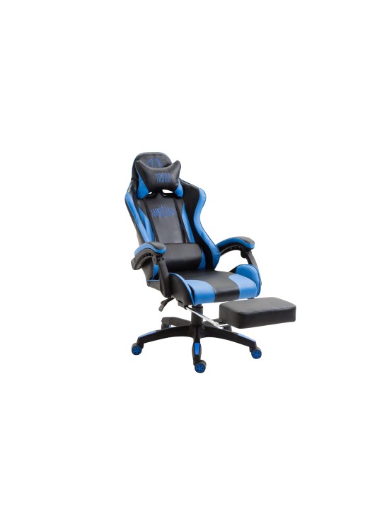 Cadeira de escritório Ignite em couro sintético, preto/azul