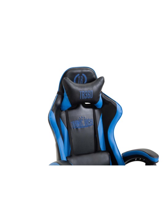 Cadeira de escritório Ignite em couro sintético, preto/azul