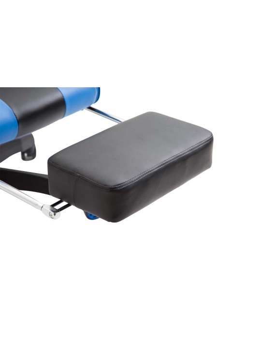 Cadeira de escritório Ignite em couro sintético, preto/azul