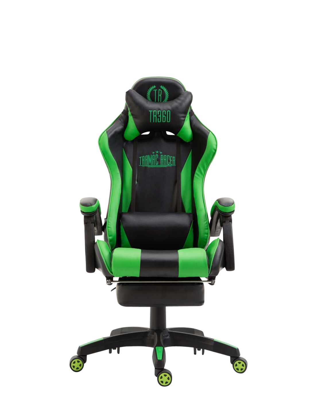 Cadeira de escritório Ignite em couro sintético, preto/verde