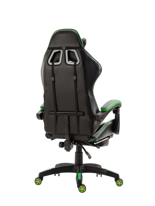 Cadeira de escritório Ignite em couro sintético, preto/verde