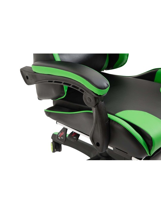 Cadeira de escritório Ignite em couro sintético, preto/verde