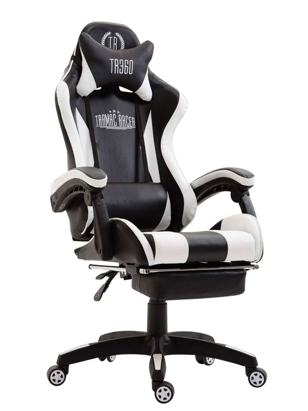 Cadeira de escritório Ignite em couro sintético, preto/branco