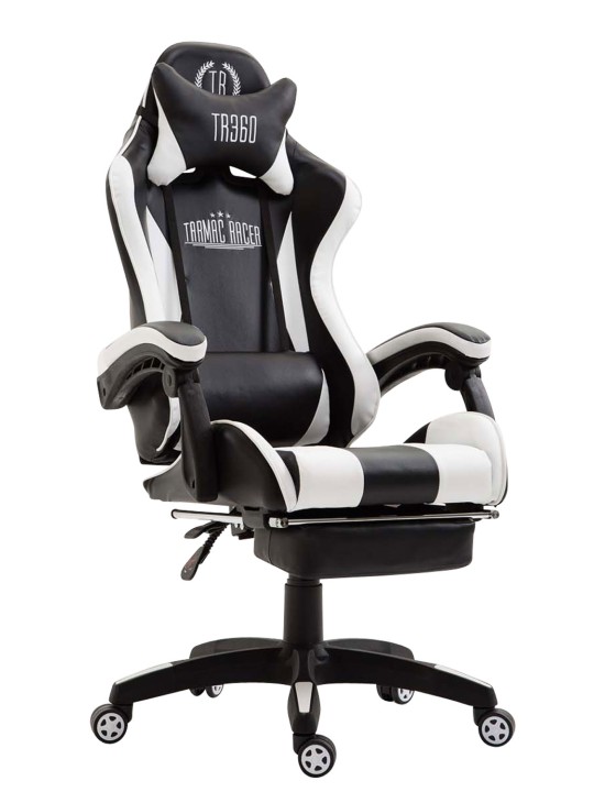 Cadeira de escritório Ignite em couro sintético, preto/branco