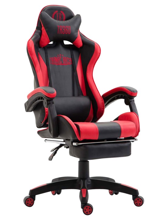 Cadeira de escritório Ignite em couro sintético, preto/vermelho