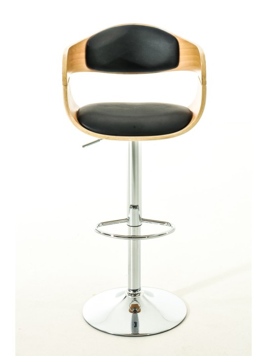 Conjunto de 2 bancos altos em pele sintética Kingston C, natural/preto