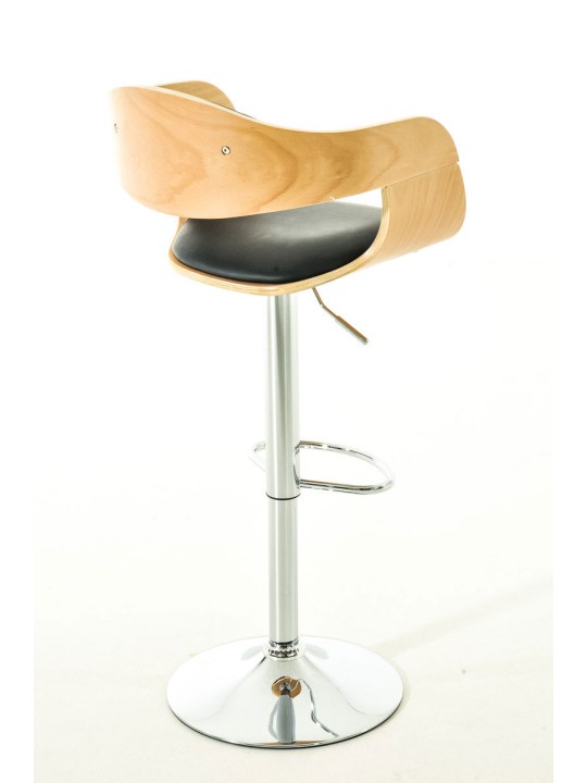 Conjunto de 2 bancos altos em pele sintética Kingston C, natural/preto