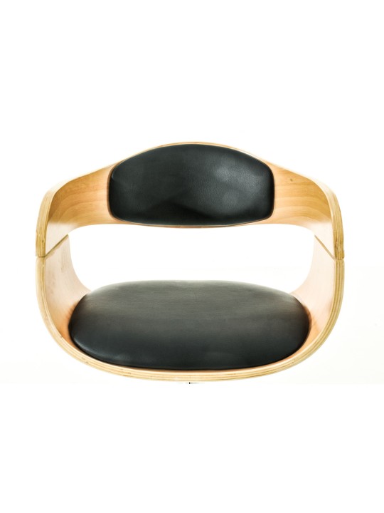 Conjunto de 2 bancos altos em pele sintética Kingston C, natural/preto