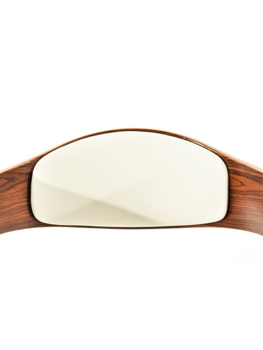 Conjunto de 2 bancos altos em pele sintética Kingston C, nogueira/branco