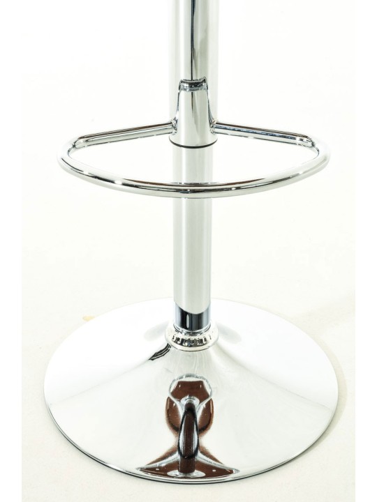 Conjunto de 2 bancos altos em pele sintética Kingston C, nogueira/branco