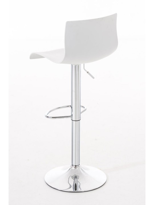 Conjunto de 2 bancos altos Hoover plástico cromado, branco Conjunto de 2 bancos altos Hoover plástico cromado, branco