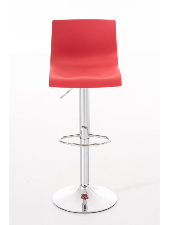 Conjunto de 2 bancos altos Hoover plástico cromado, vermelho