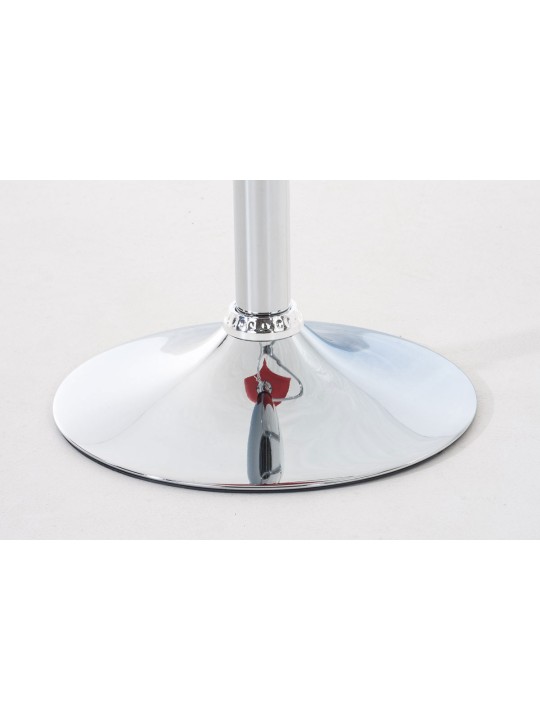 Conjunto de 2 bancos altos Hoover plástico cromado, vermelho