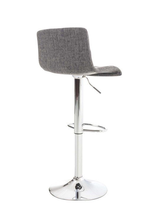 Conjunto de 2 bancos altos em tecido Hoover cromado, cinza claro Conjunto de 2 bancos altos em tecido Hoover cromado, cinza claro