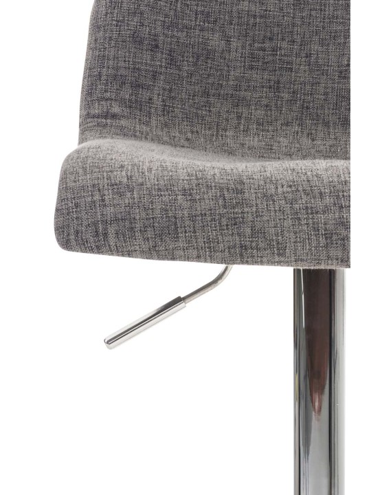 Conjunto de 2 bancos altos em tecido Hoover cromado, cinza claro Conjunto de 2 bancos altos em tecido Hoover cromado, cinza claro