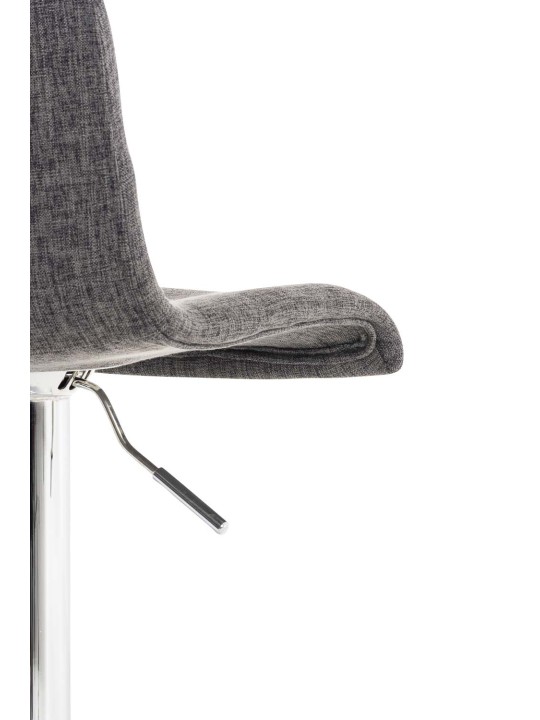 Conjunto de 2 bancos altos em tecido Hoover cromado, cinza claro Conjunto de 2 bancos altos em tecido Hoover cromado, cinza claro