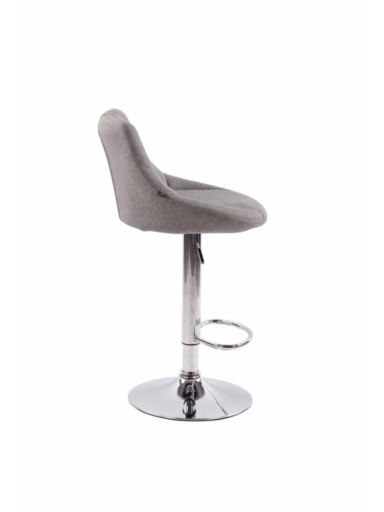 Conjunto de 2 bancos altos tecido Lazio C, cinza