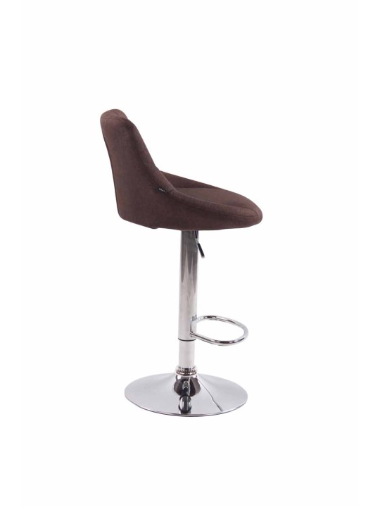 Conjunto de 2 bancos altos tecido Lazio C, castanho