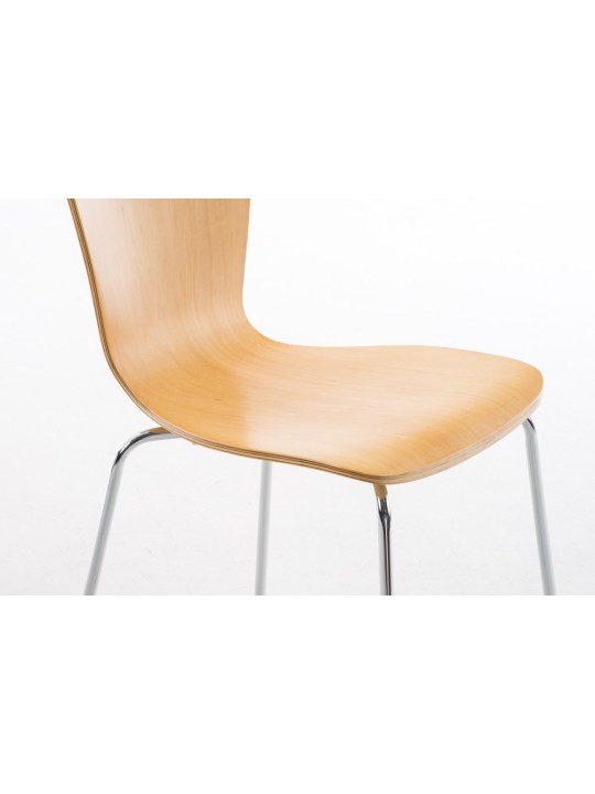 Conjunto de 4 cadeiras para visitantes Aaron, natural