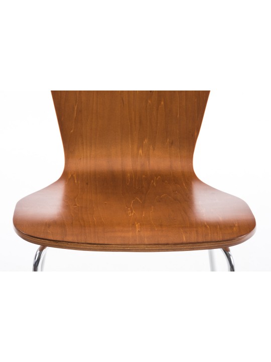 Conjunto de 4 cadeiras para visitantes Aaron, castanho