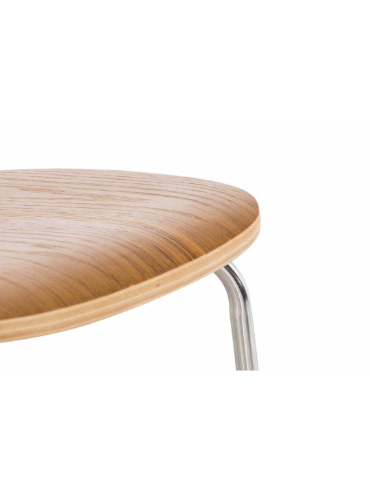 Conjunto de 4 cadeiras para visitantes Aaron, carvalho