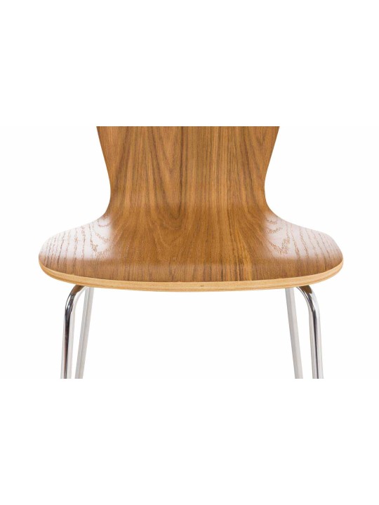 Conjunto de 4 cadeiras para visitantes Aaron, carvalho