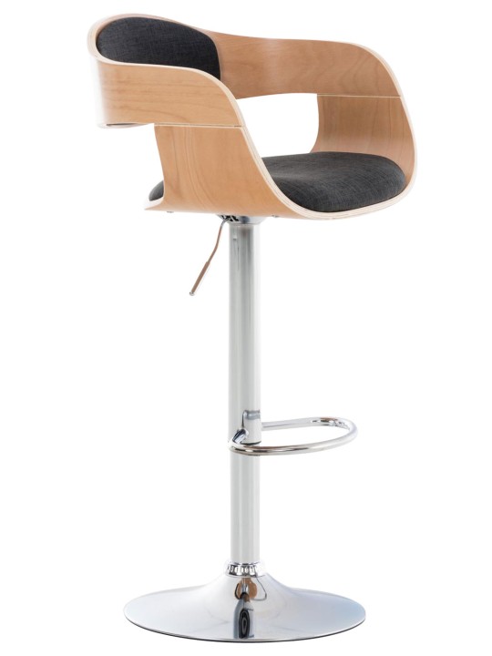 Banqueta alta Kingston C tecido, natural/cinza escuro