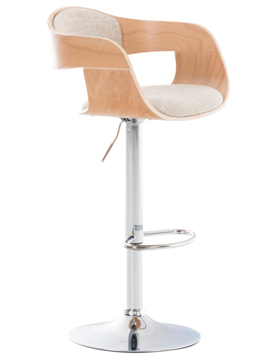 Banqueta alta Kingston C tecido, natural/creme
