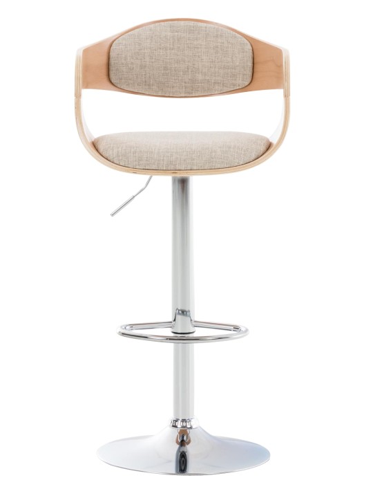 Banqueta alta Kingston C tecido, natural/creme