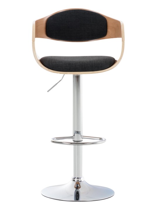 Banqueta alta Kingston C tecido, natural/cinza escuro