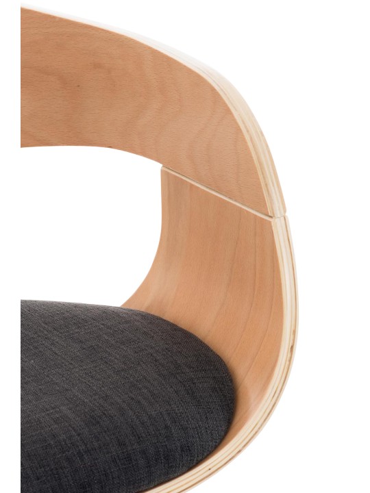 Banqueta alta Kingston C tecido, natural/cinza escuro