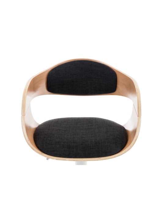 Banqueta alta Kingston C tecido, natural/cinza escuro