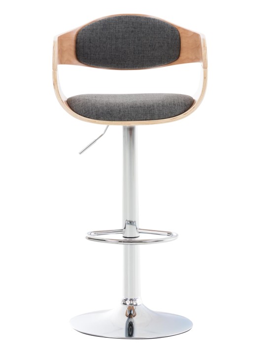 Banqueta alta Kingston C tecido, natural/cinza claro