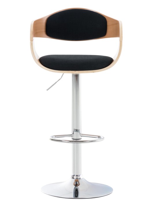 Banqueta alta Kingston C tecido, natural/preto