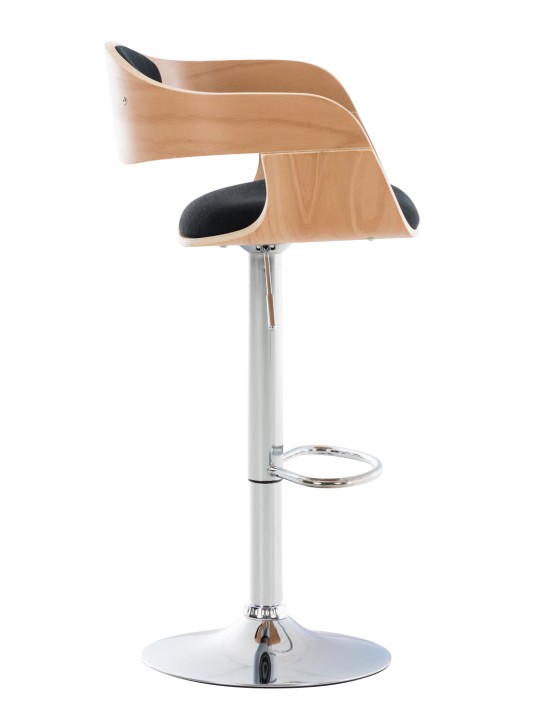 Banqueta alta Kingston C tecido, natural/preto