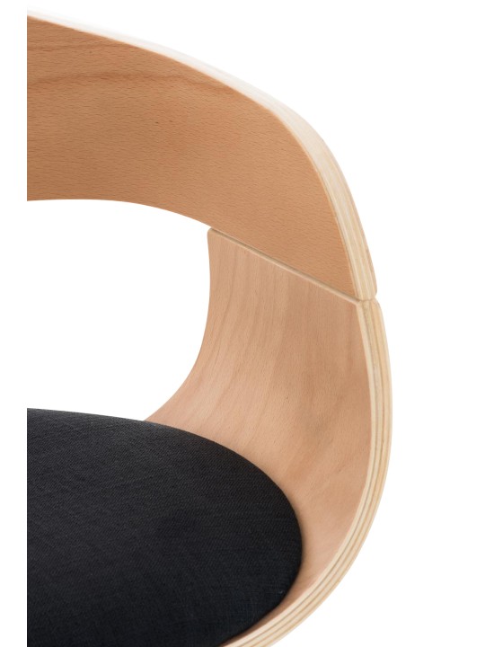 Banqueta alta Kingston C tecido, natural/preto